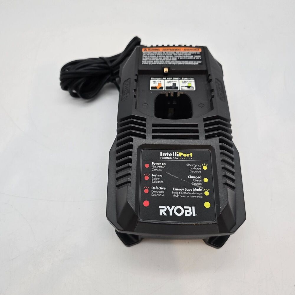 Ryobi IntelliPort P118 18V Battery Charger, Single Battery, Black